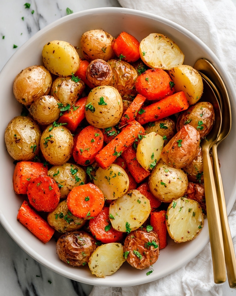 Perfect Roasted Potatoes and Carrots Recipe - Recipe Image