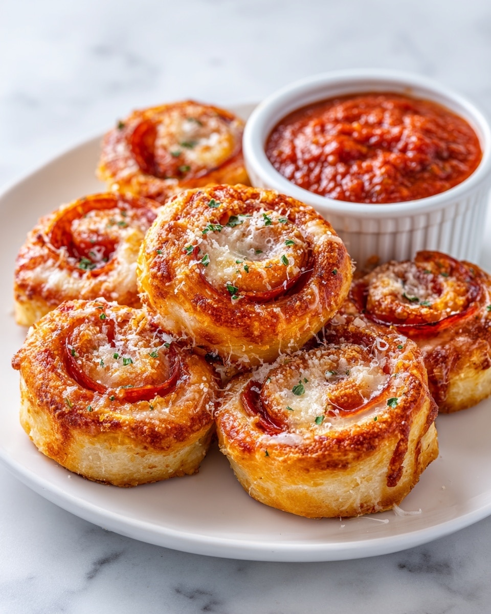 Cheesy Pepperoni Pizza Roll Ups Recipe - Recipe Image