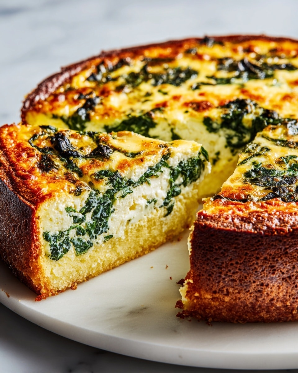 Spinach Egg Cheese Pie Recipe - Recipe Image