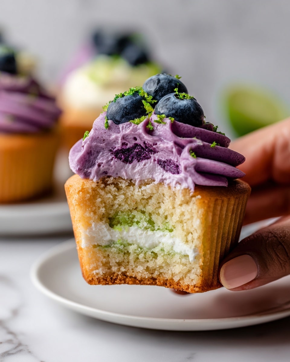 Blueberry Lime Cheesecake Cupcakes Recipe - Recipe Image