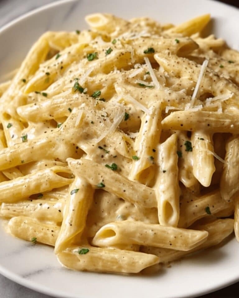 Creamy Garlic Penne Pasta Recipe
