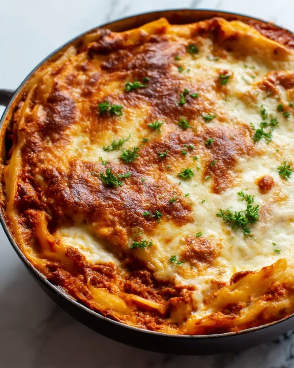 Classic Homemade Lasagna with Meat and Cheese Recipe - Recipe Image