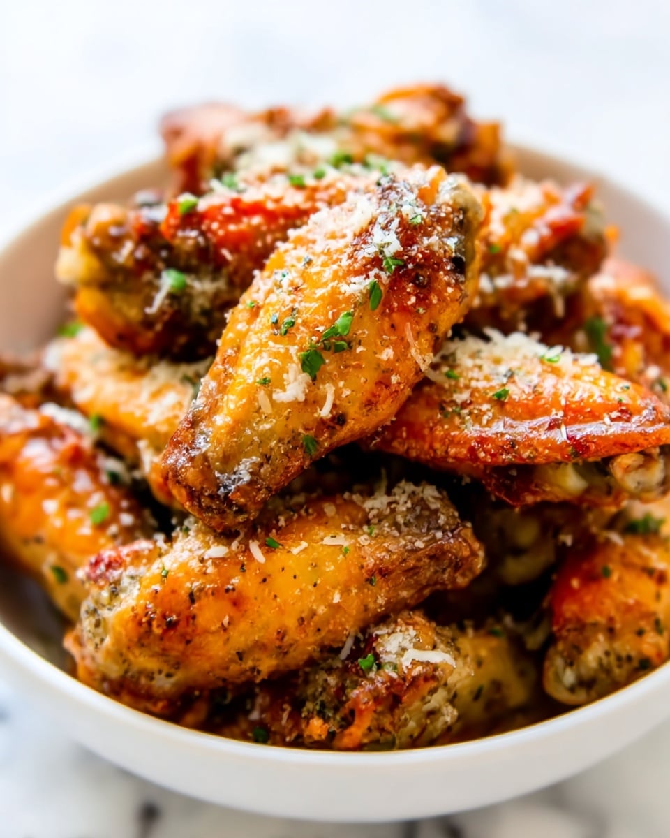 Crispy Baked Parmesan Chicken Wings Recipe - Recipe Image