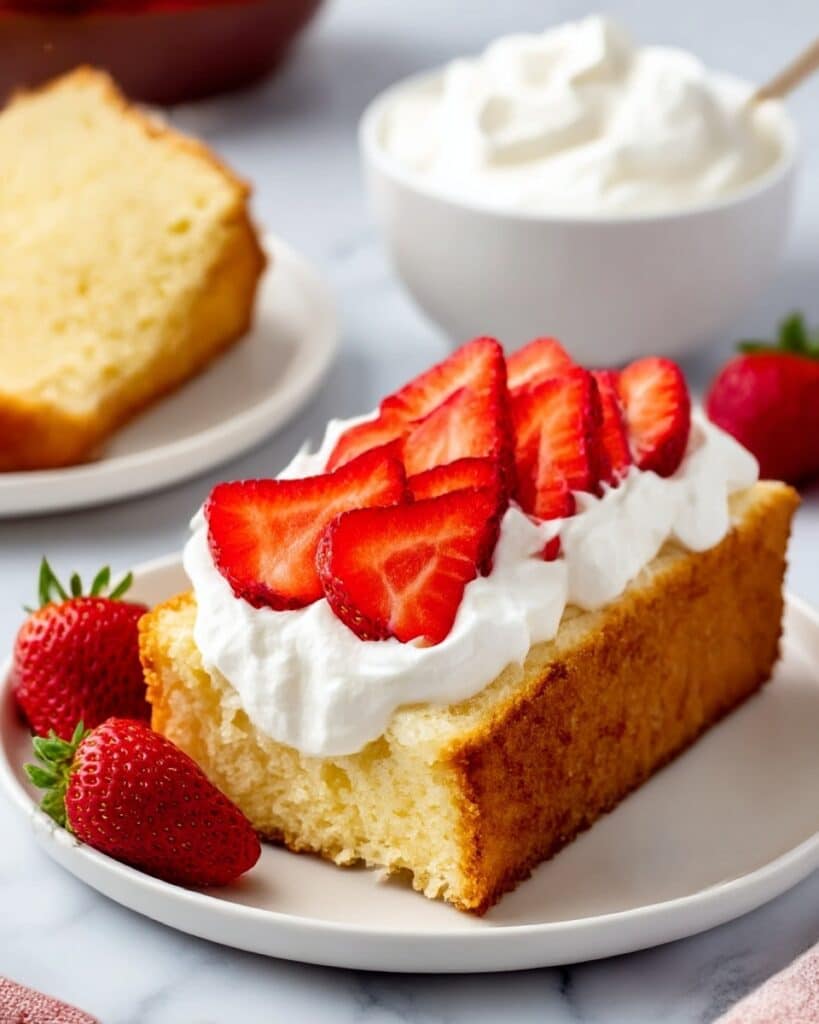 Strawberry Shortcake Made with Poundcake Recipe