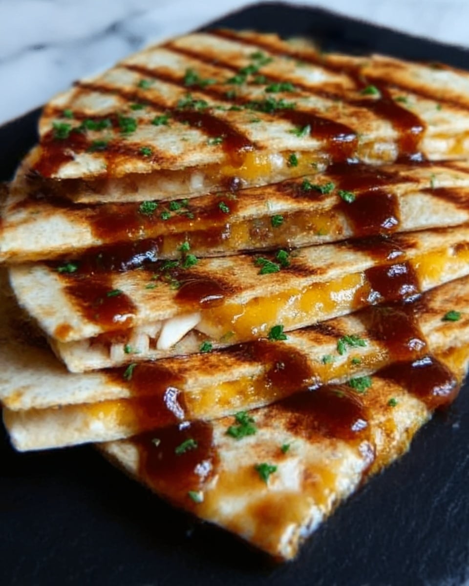 Hot Honey BBQ Chicken Quesadillas Recipe - Recipe Image
