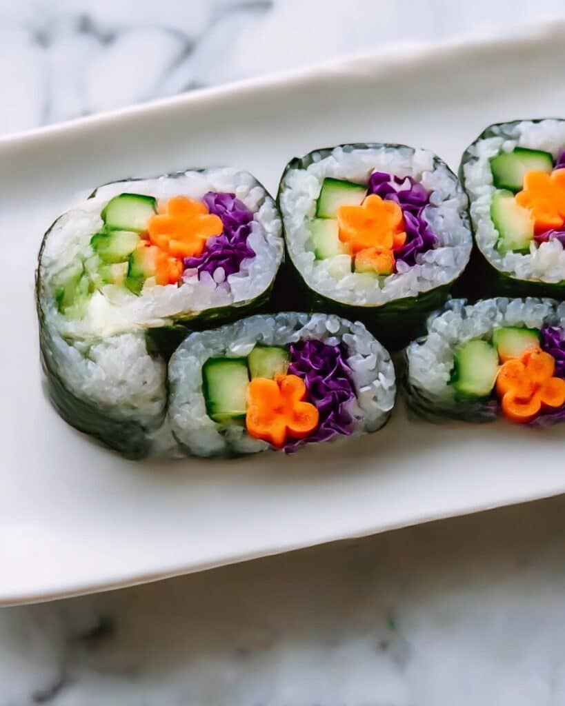 Stuffed Cucumber Veggie Sushi Recipe