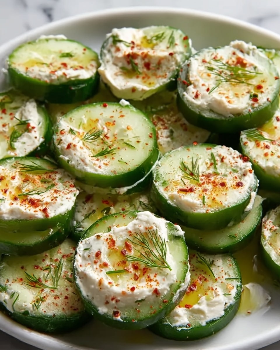 Cool Cucumber Hummus Bites with Paprika and Dill Recipe - Recipe Image
