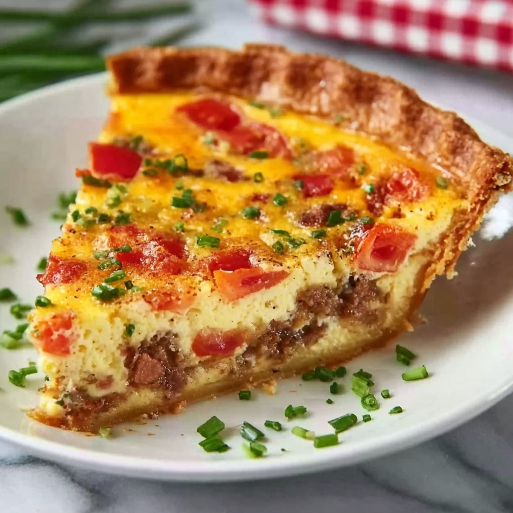 Hash Brown Crust Bacon and Cheddar Quiche Recipe - Recipe Image