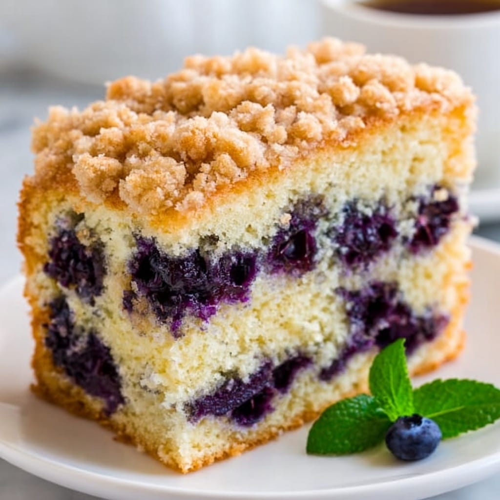 Blueberry Lemon Crisp Topping Breakfast Cake Recipe