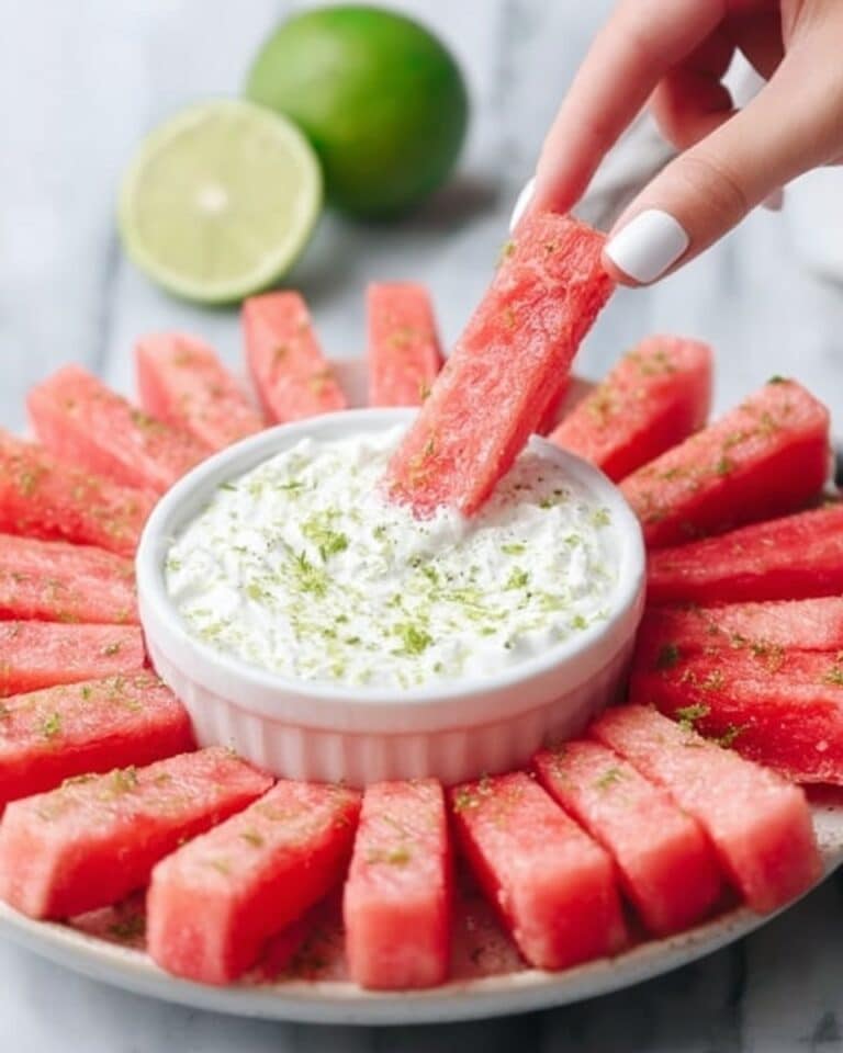Watermelon Fries with Coconut Lime Dip Recipe