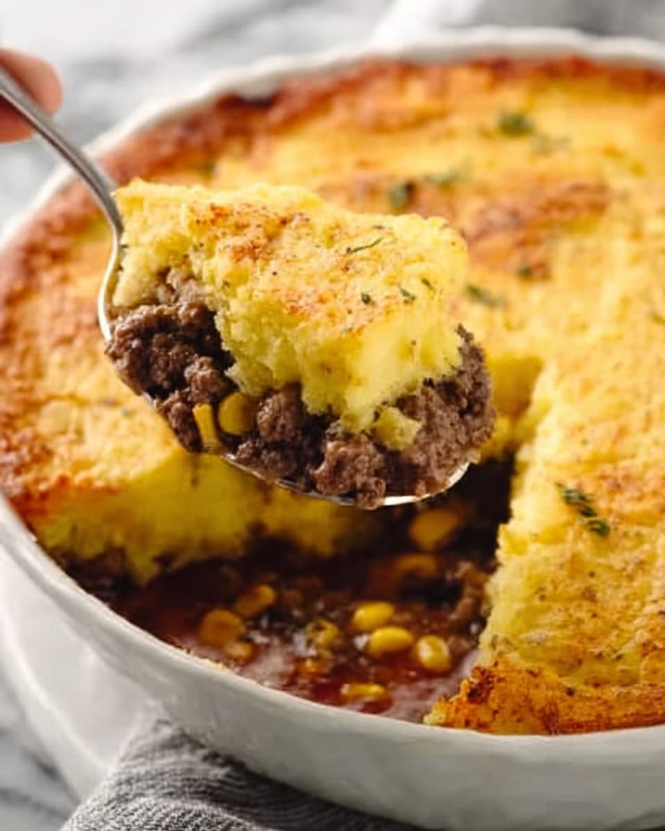 Easy Cowboy Cornbread Casserole Recipe - Recipe Image