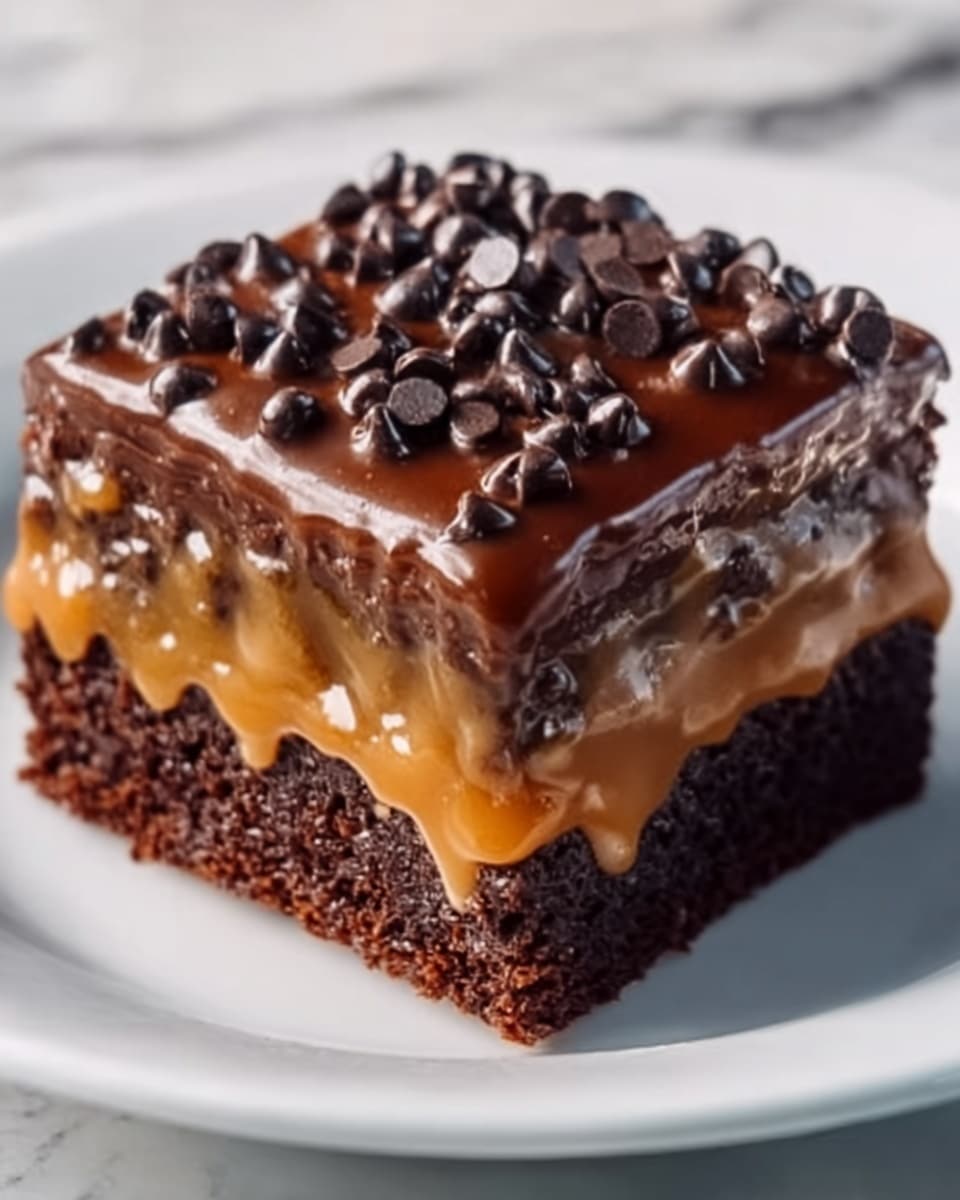 German Chocolate Poke Cake Recipe - Recipe Image
