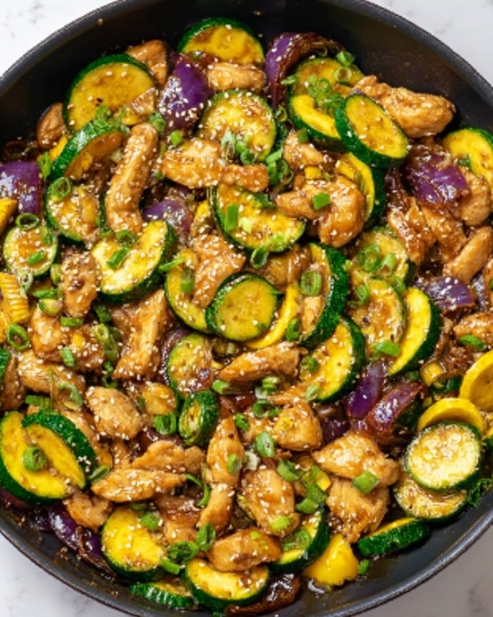 Zucchini Stir Fry with Chicken and Ginger Recipe - Recipe Image