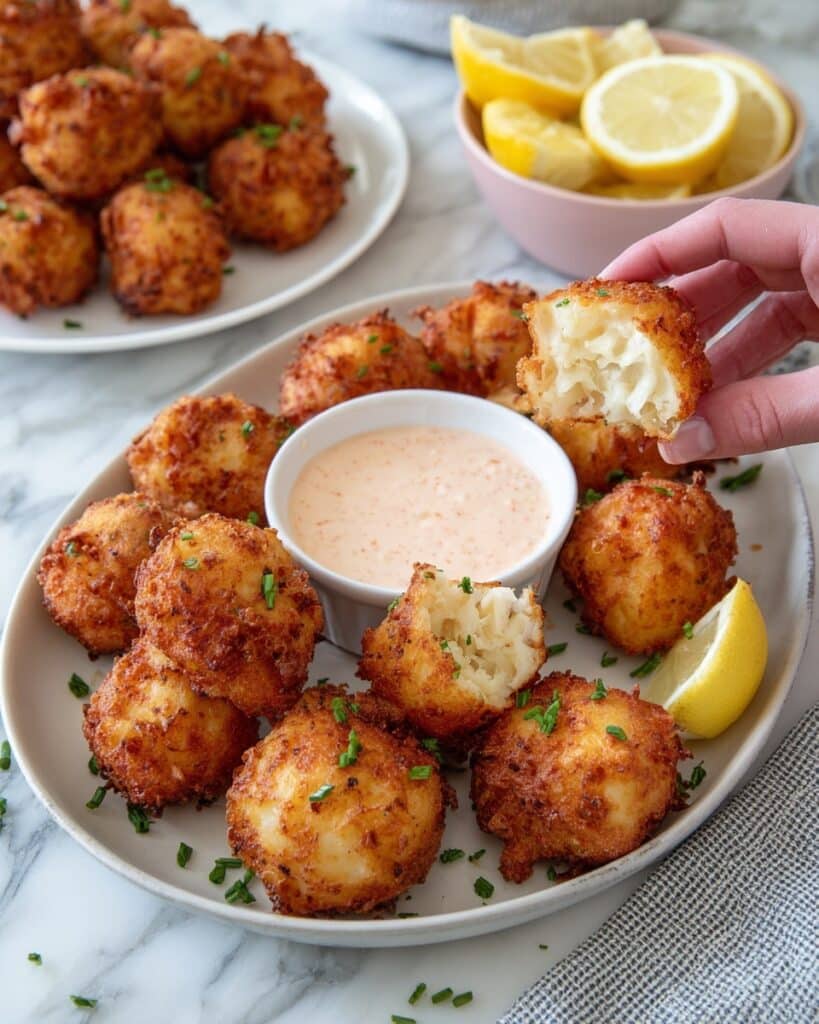 Crab Beignets with Remoulade Dipping Sauce Recipe