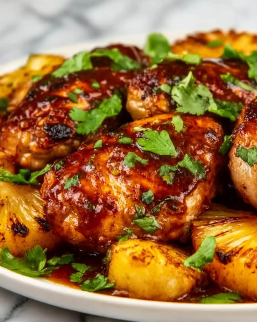 Hawaiian BBQ Chicken and Pineapple Foil Packets Recipe