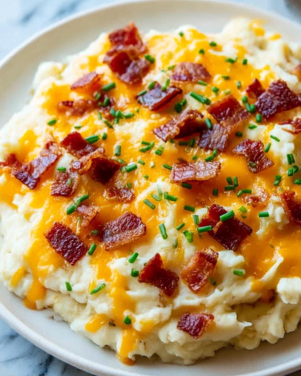 Cheesy Mashed Potatoes with Bacon and Chives Recipe - Recipe Image
