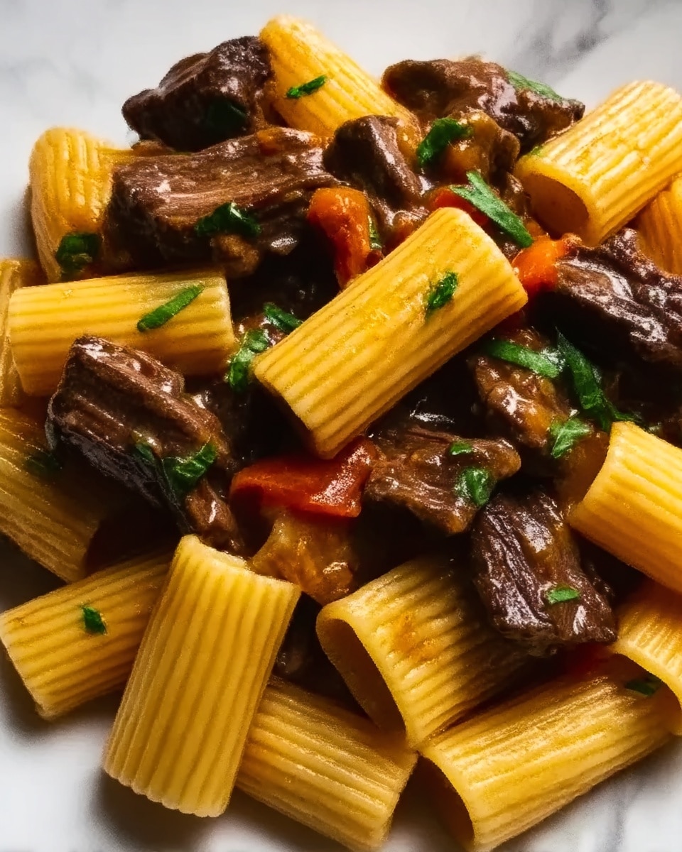 Simplified Rasta Pasta with Tender Oxtail Recipe - Recipe Image