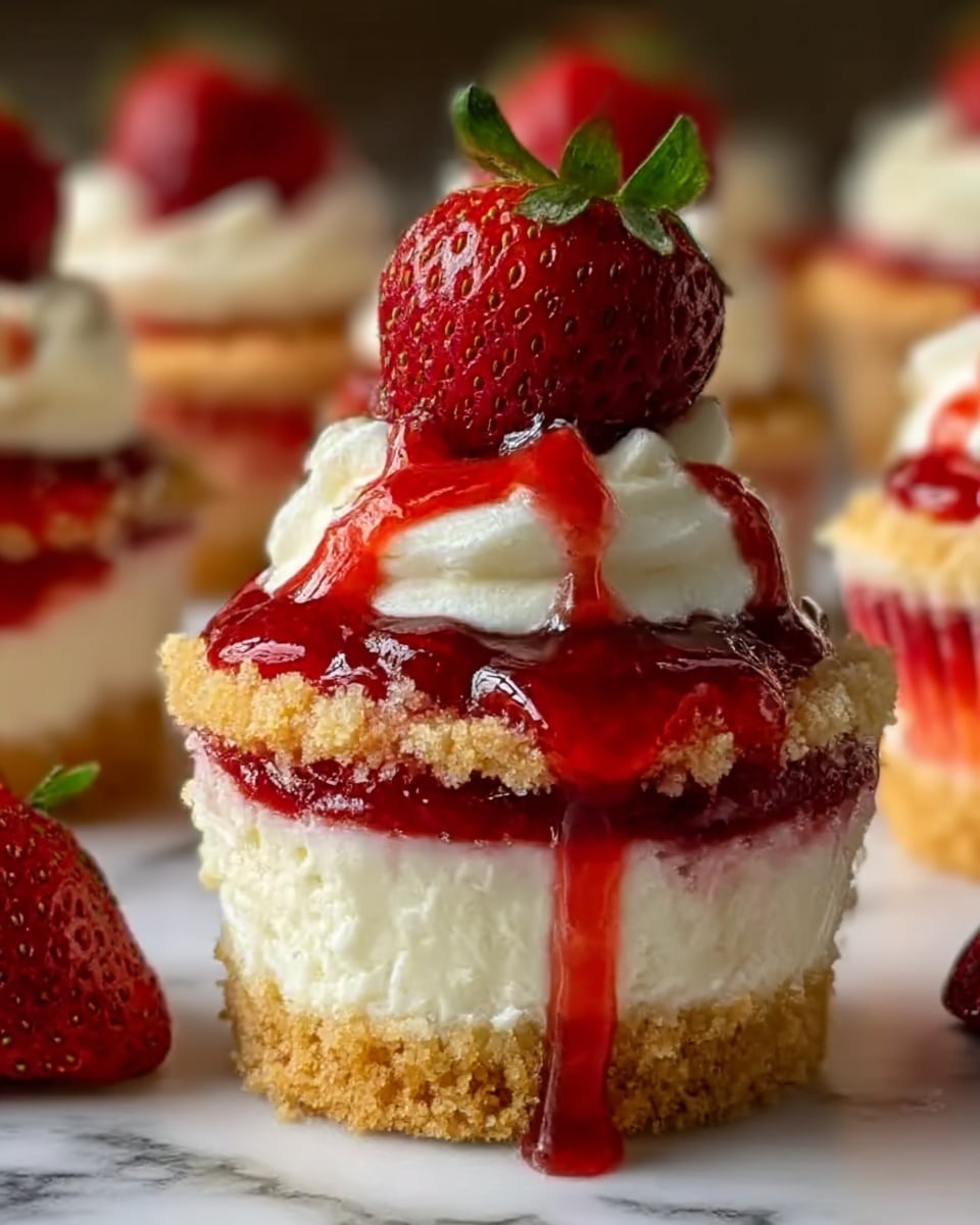 Mini Strawberry Cheesecake Cupcakes Recipe - Recipe Image