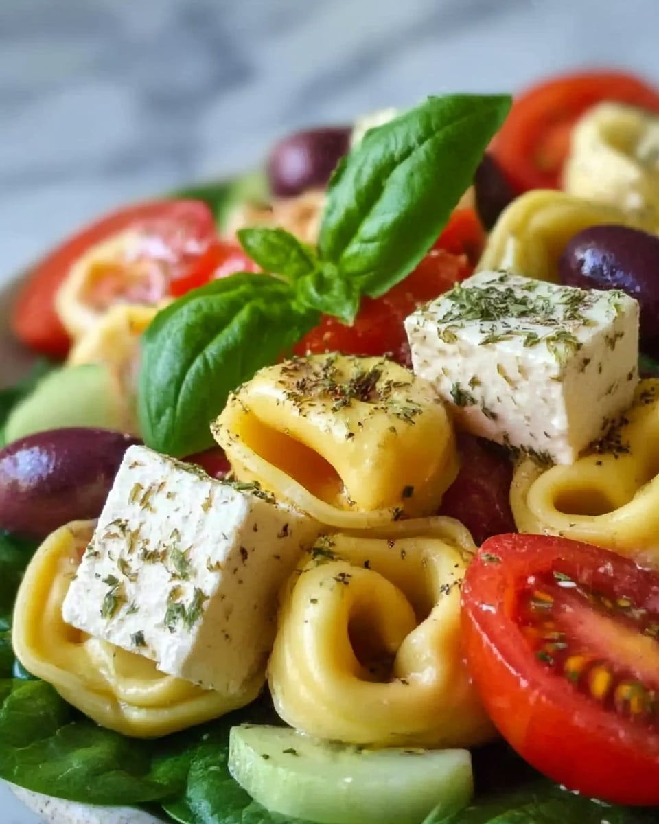 Greek Tortellini Pasta Salad Recipe - Recipe Image