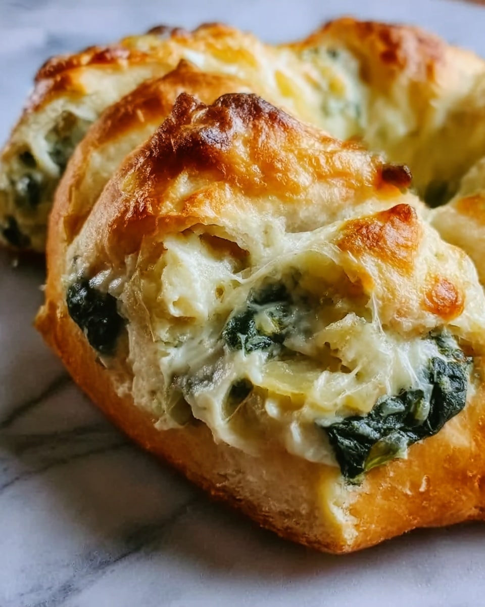 Spinach Artichoke Dip Bread Ring: A Cheesy Delight Recipe - Recipe Image