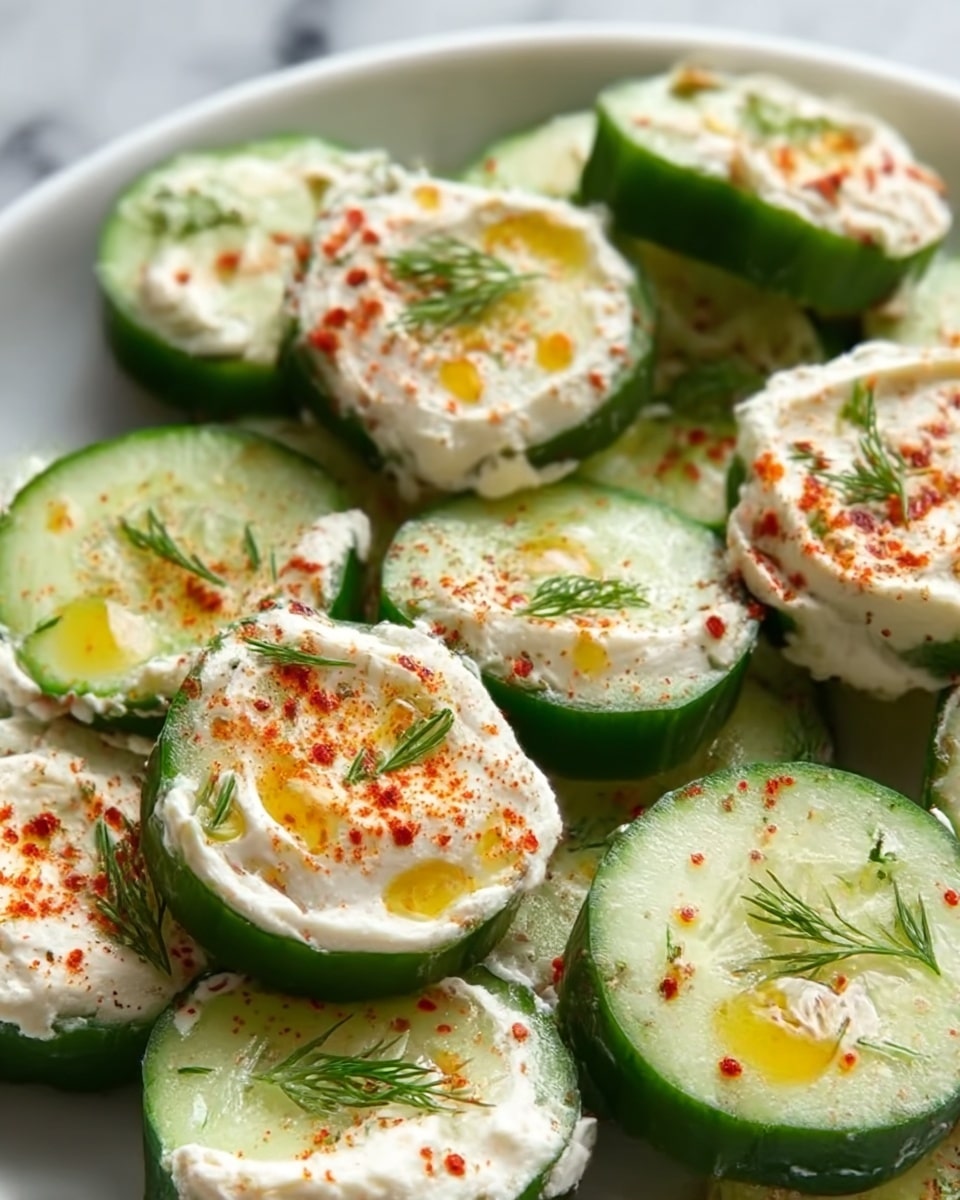 Cool Cucumber Hummus Bites with Paprika and Dill Recipe - Recipe Image