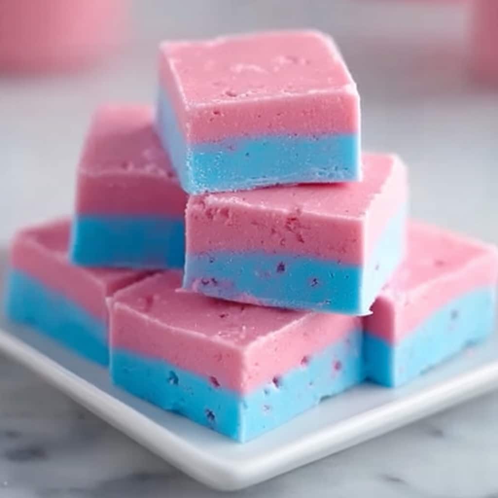Homemade Cotton Candy Fudge Recipe - Recipe Image