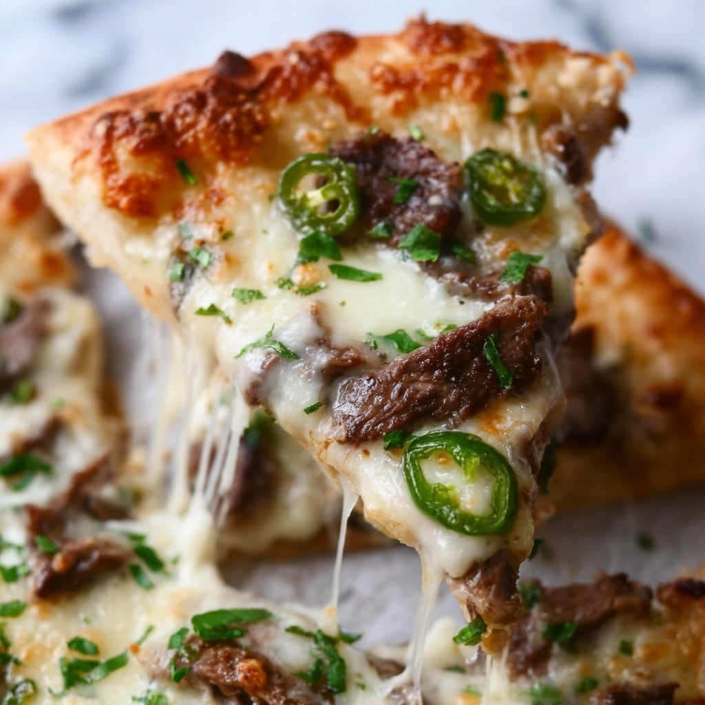 Philly Cheesesteak Cheesy Bread Recipe - Recipe Image
