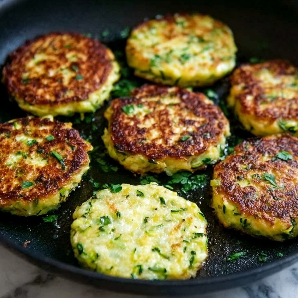 Crispy Zucchini Fritters with Herbs and Dipping Sauce Recipe