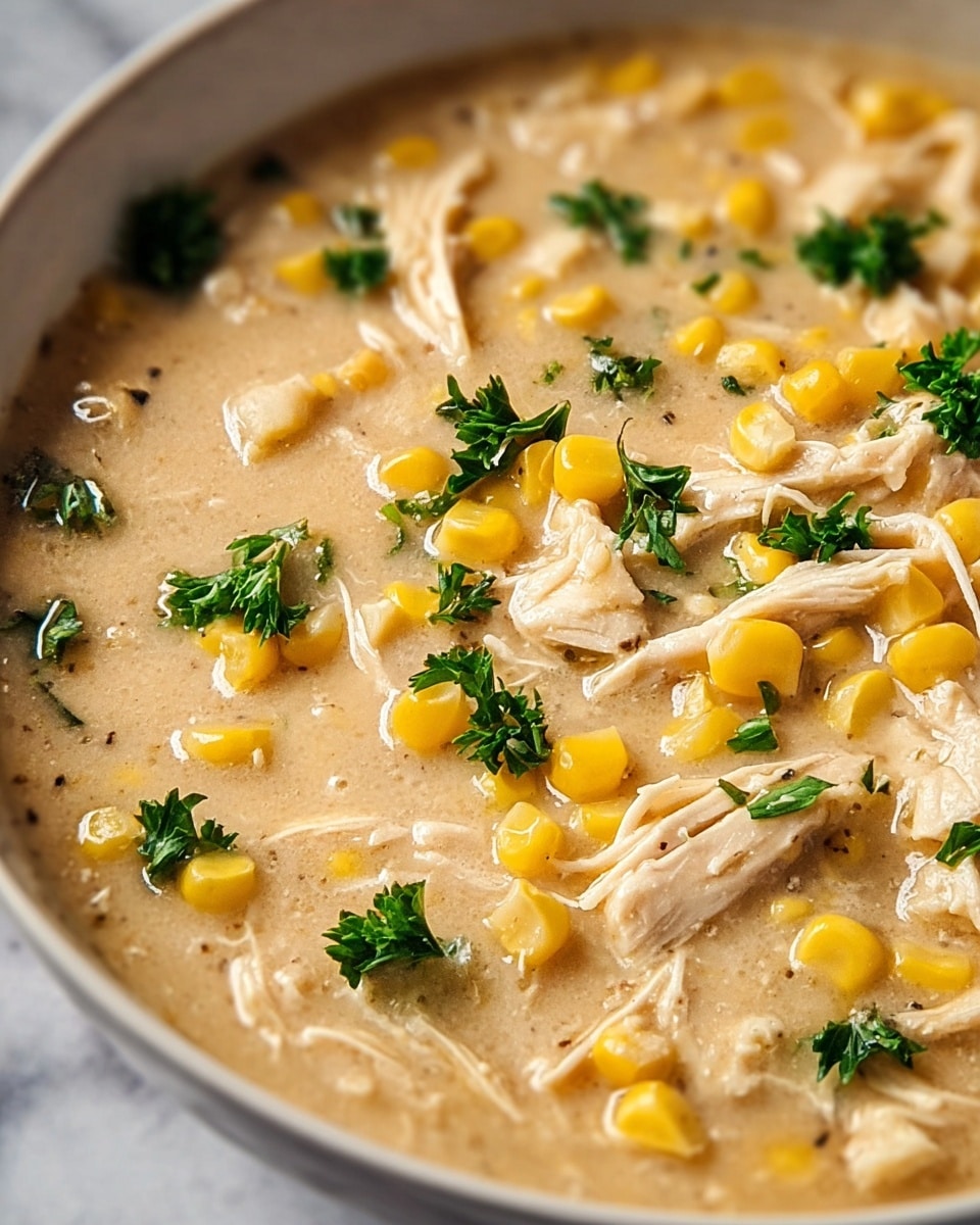 Creamy White Chicken Chili with Corn Recipe - Recipe Image