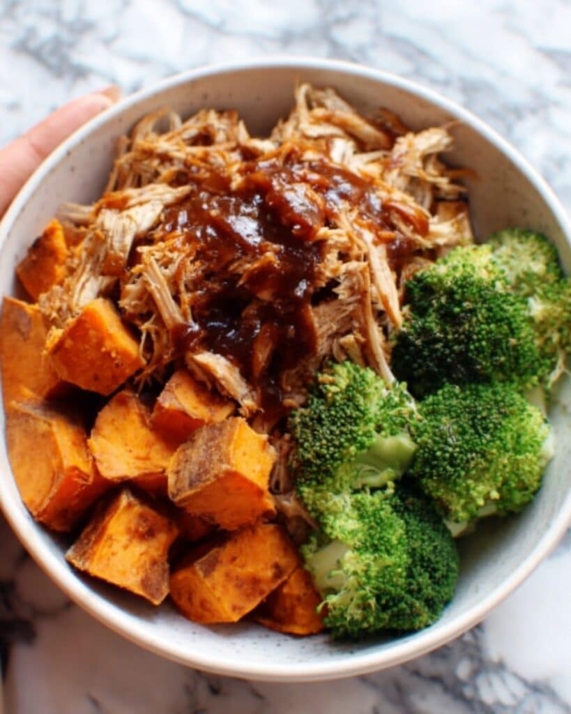 BBQ Chicken & Roasted Sweet Potato Bowls Recipe