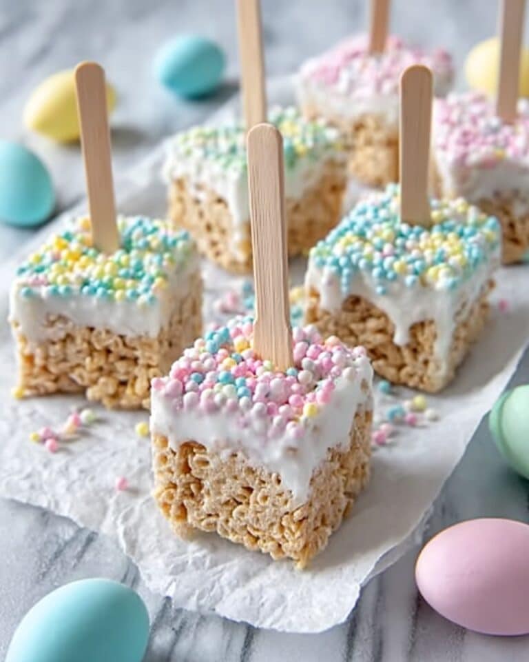 Chocolate-Dipped Easter Rice Krispie Treats Recipe