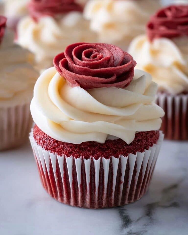 Rose Red Velvet Cupcakes Recipe