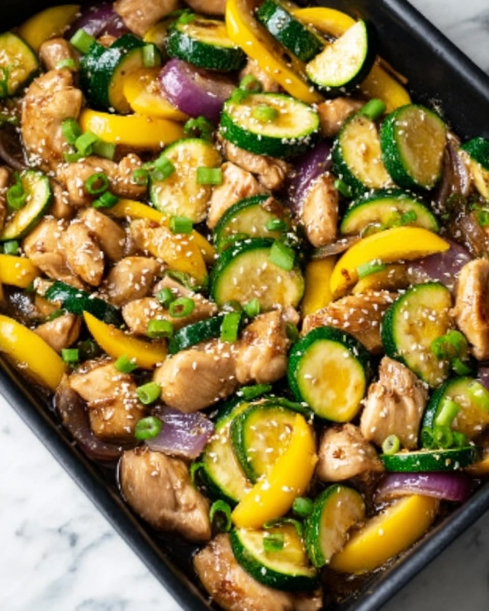 Zucchini Stir Fry with Chicken and Ginger Recipe - Recipe Image
