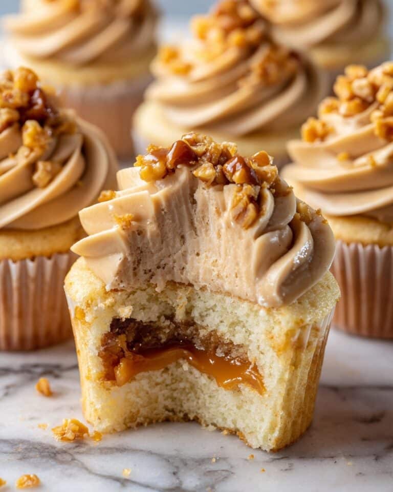 Churro Caramel Crunch Cupcakes Recipe