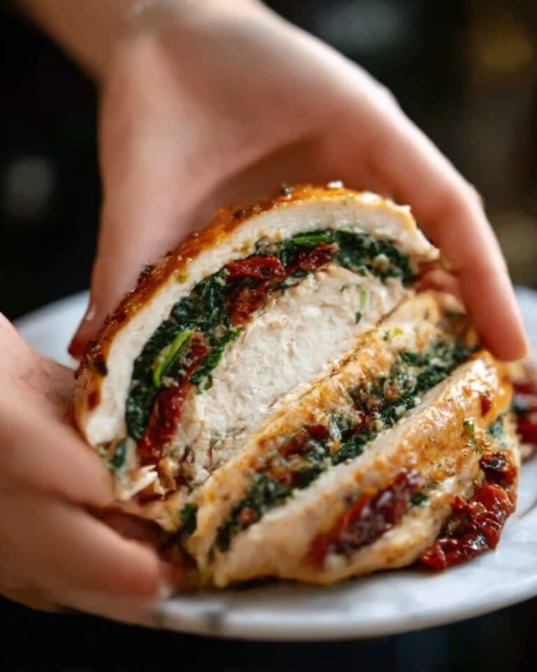 Sundried Tomato, Spinach, and Cheese Stuffed Chicken Recipe
