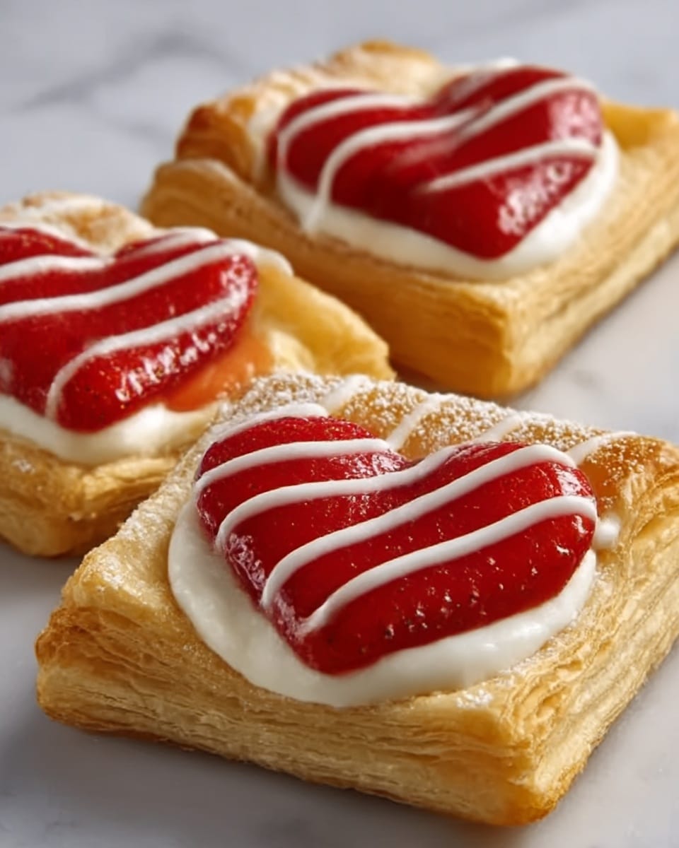Strawberry Puff Pastry Hearts Recipe - Recipe Image