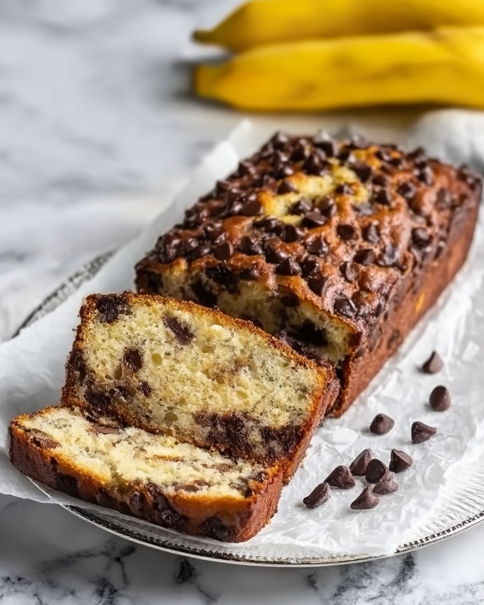 Super Moist Chocolate Chip Banana Bread Recipe - Recipe Image