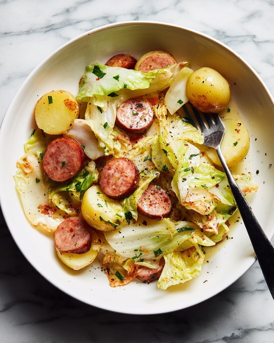 Slow Cooker Cabbage, Potatoes, and Smoked Sausage Recipe - Recipe Image