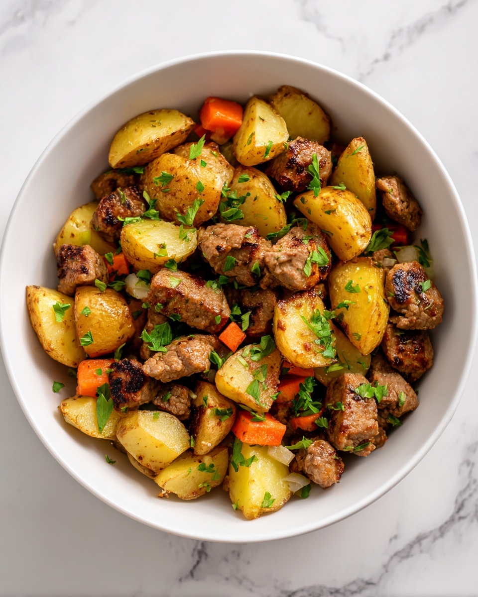 Crockpot Loaded Steak and Potato Bake Recipe - Recipe Image