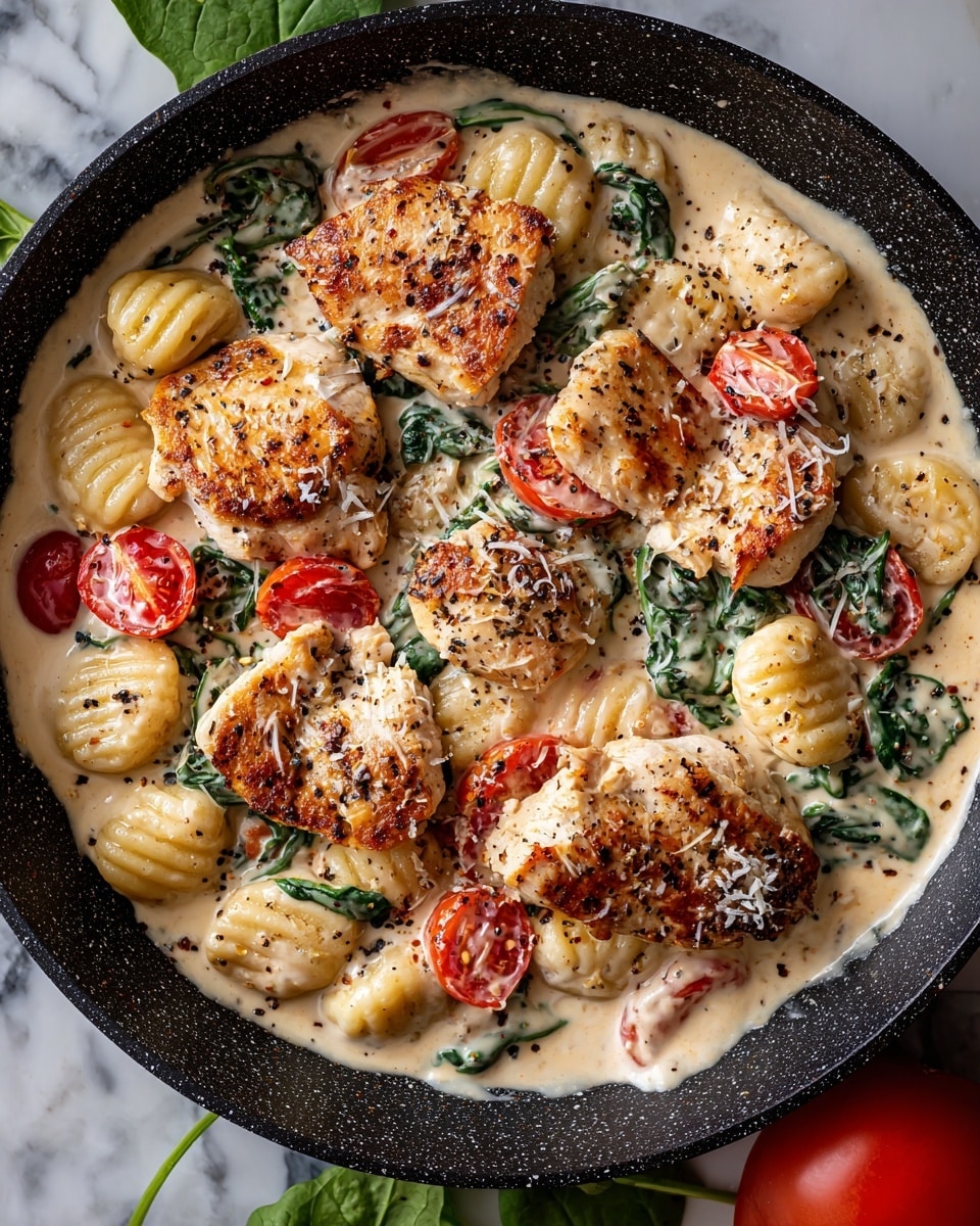 Garlic Chicken Gnocchi Skillet Recipe - Recipe Image