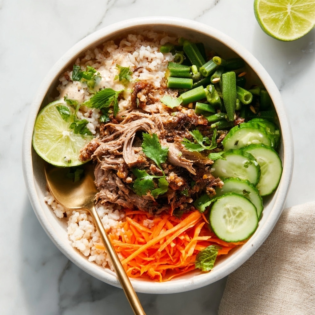Slow Cooker Banh Mi Bowl with Pulled Pork Recipe - Recipe Image