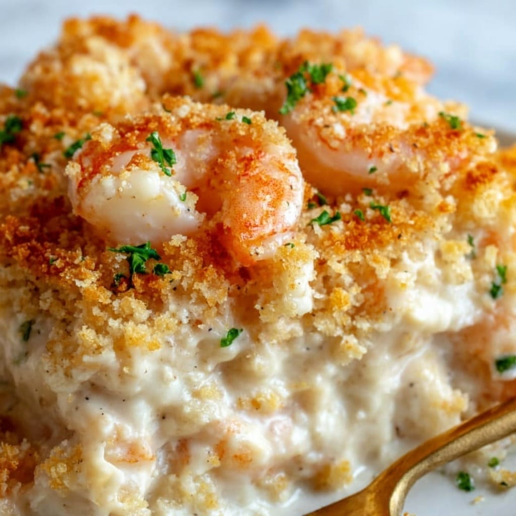 Creamy Shrimp Casserole with Cheddar and Mozzarella Recipe - Recipe Image