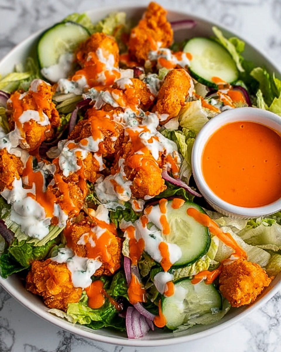 Fried Buffalo Chicken Salad Recipe - Recipe Image