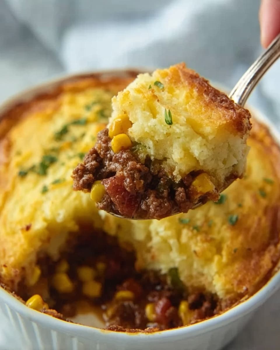 Easy Cowboy Cornbread Casserole Recipe - Recipe Image