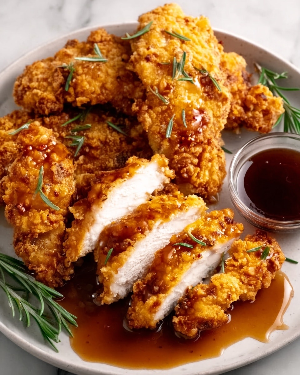 Golden Crunchy Hot Honey Chicken Recipe - Recipe Image