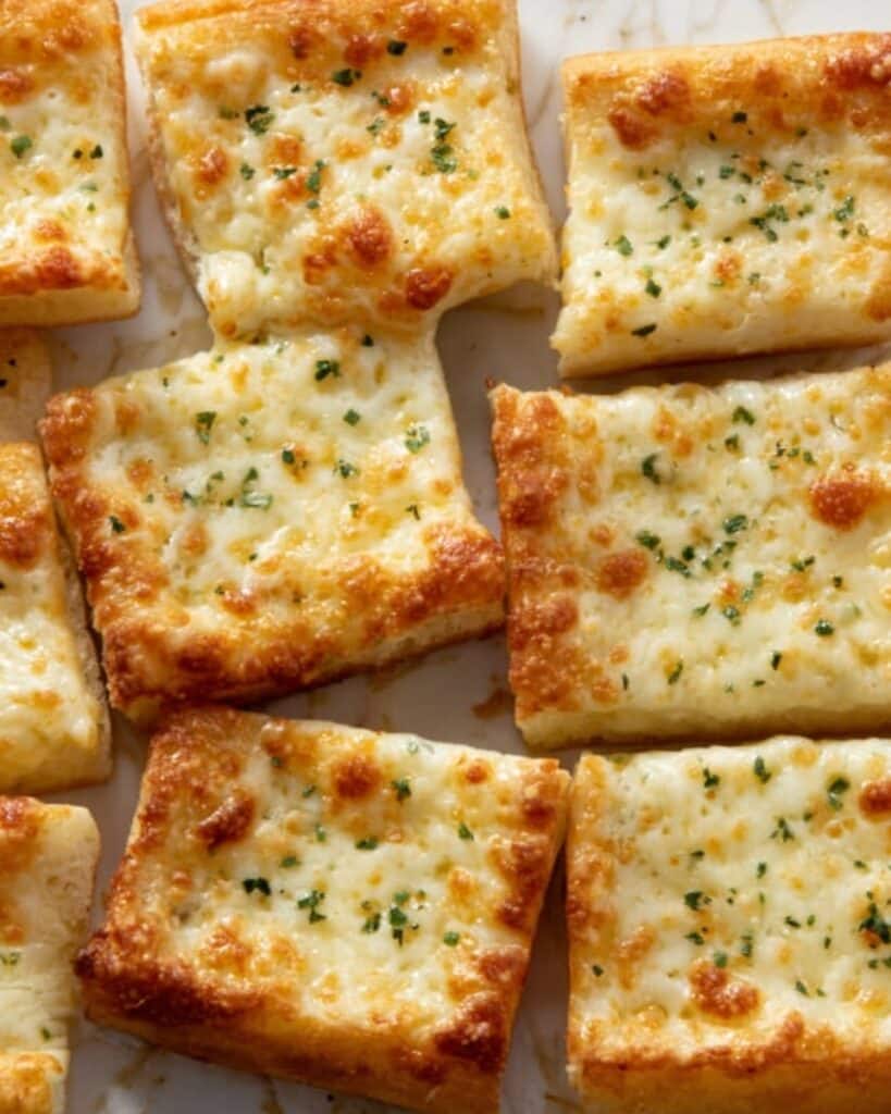Garlic Breadsticks with Greek Yogurt Dough and Cheese Recipe