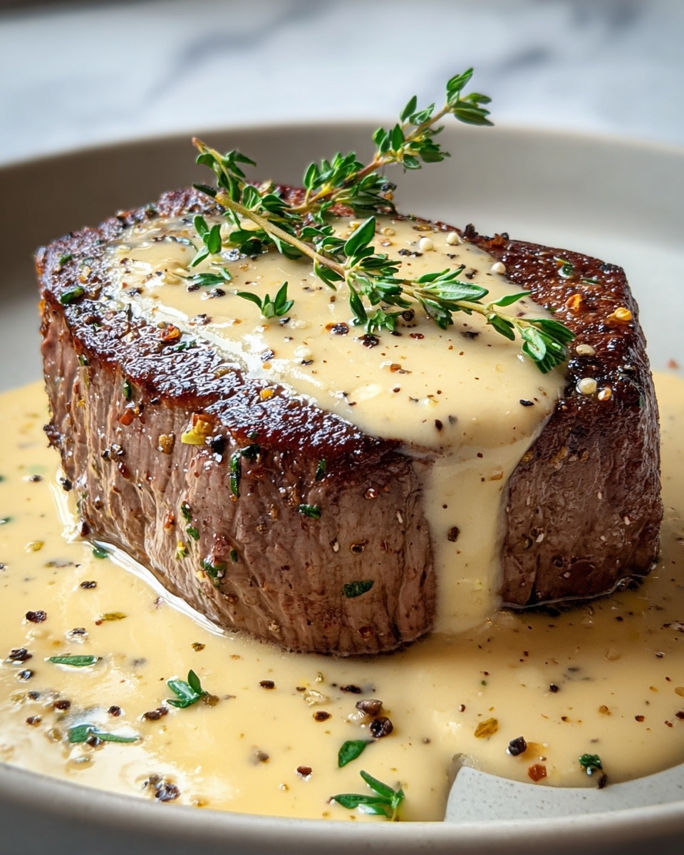 Creamy Garlic Sauce Steak Recipe - Recipe Image