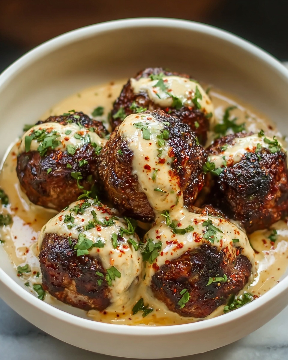 Korean BBQ Meatballs with Spicy Mayo Dip Recipe - Recipe Image