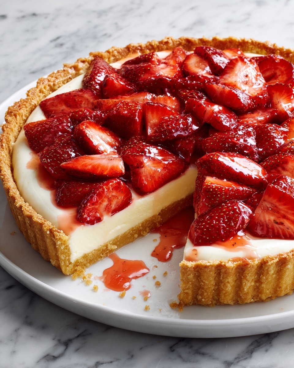 Fresh Strawberry Pie with Pretzel Pecan Crust Recipe - Recipe Image