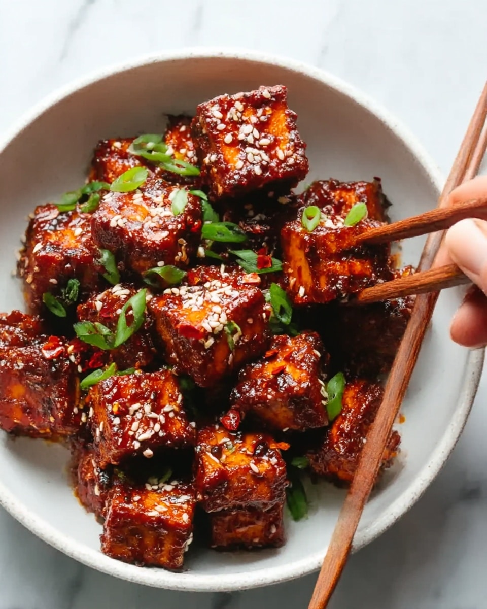 Crispy Gochujang Korean Tofu Recipe - Recipe Image